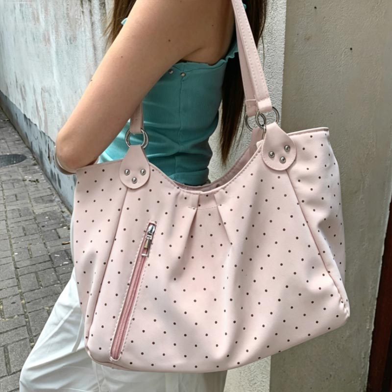 PU Deri Puantiyeli Büyük Kapas - Leather Work Duffle Bag incelemesi ve fiyatı