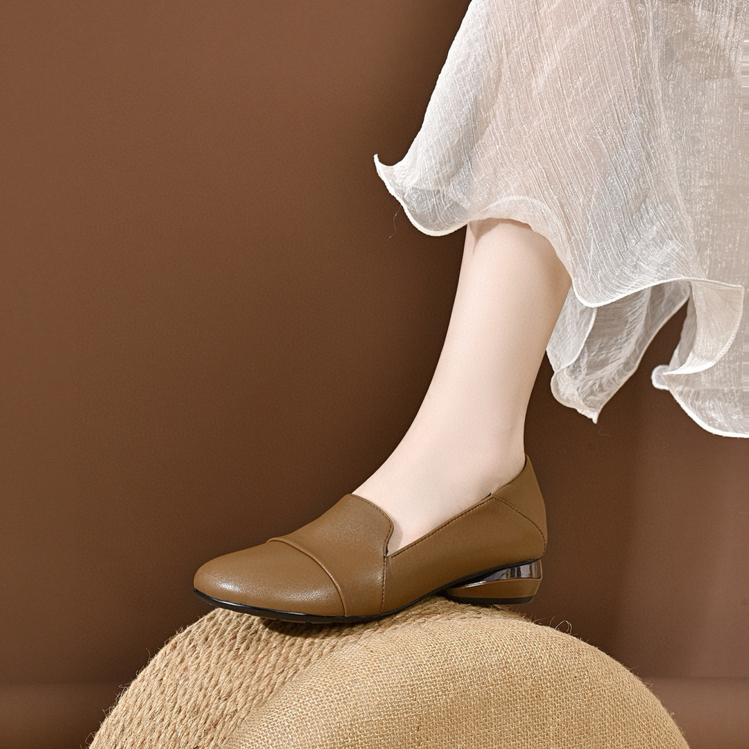 Kadın ayakkabıları 2026 sonbah - Leather Work Heels incelemesi ve fiyatı